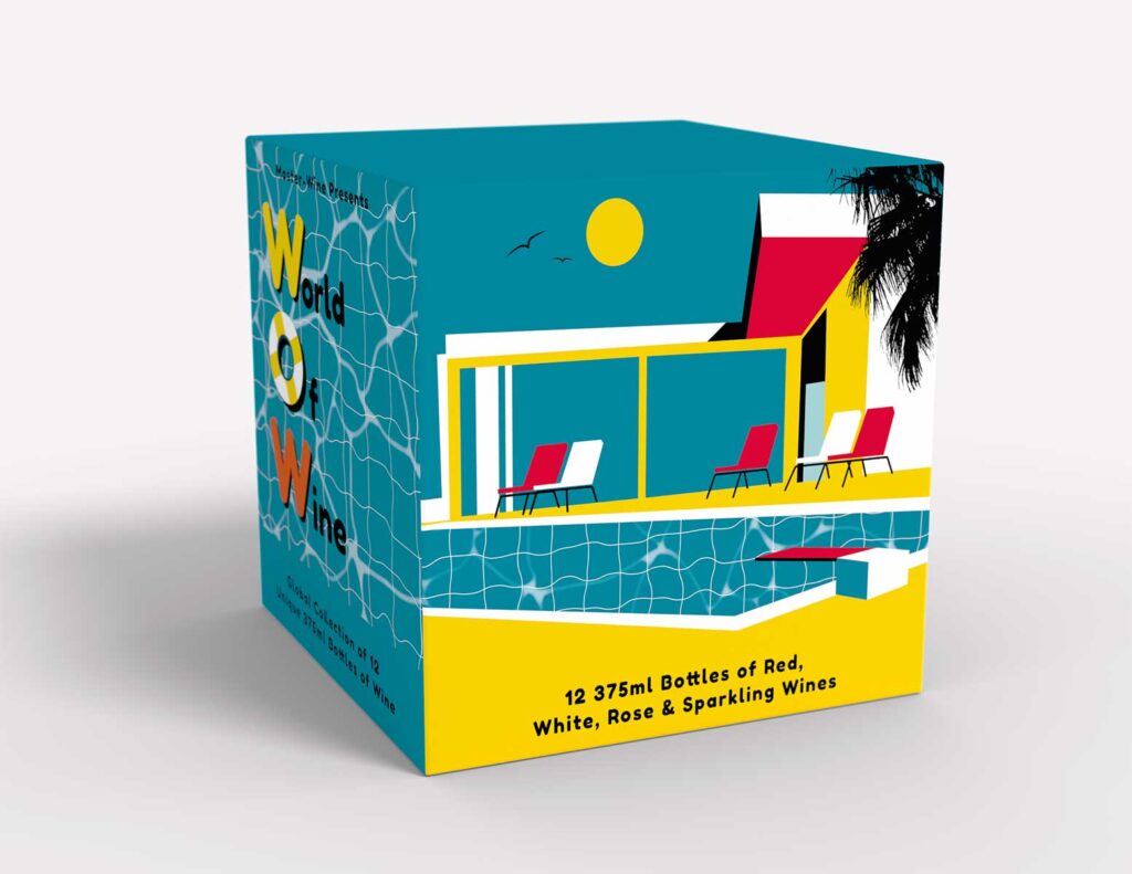 design packaging carton vin piscine estival