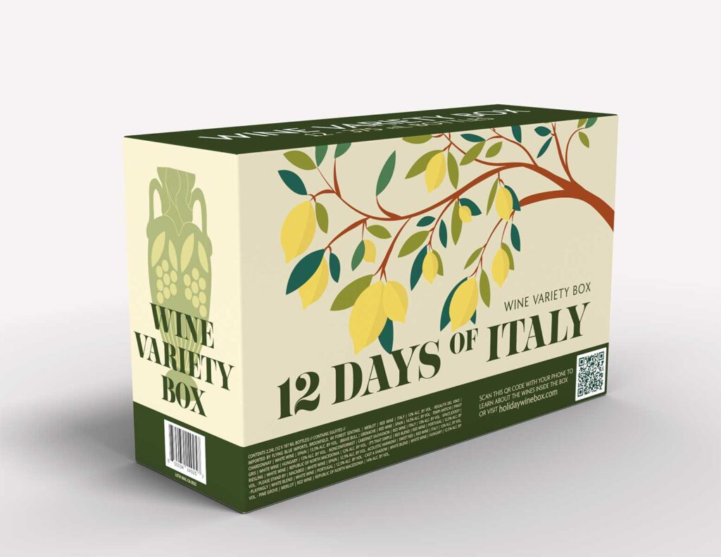 packaging carton vins italie book Webster Barnes Creative