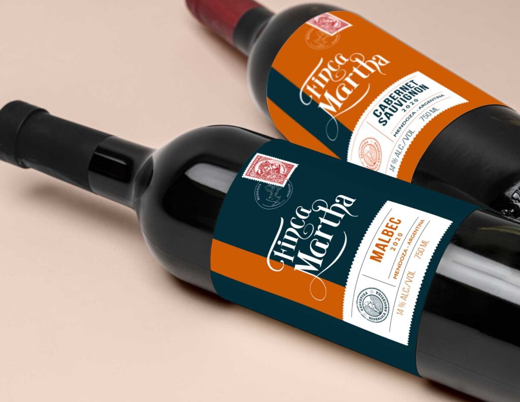packaging étiquette bouteille de vin