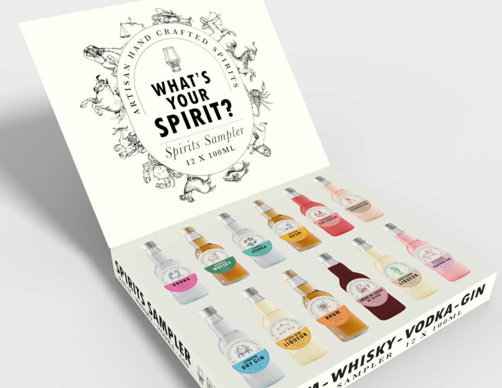 packaging boîte de spiritueux rhum whisky vodka gin